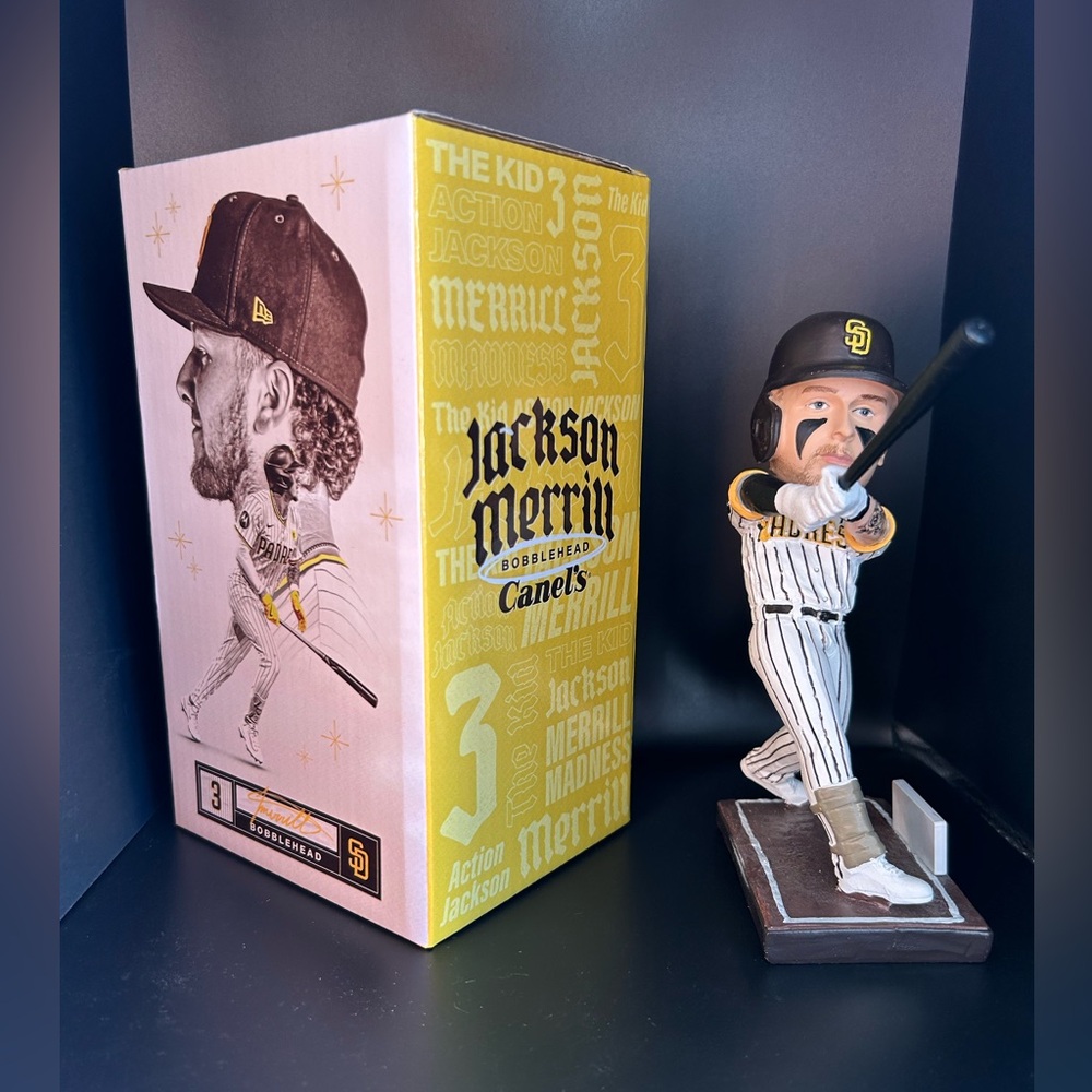Jackson Merrill Bobblehead with Box 2025 San Diego padres sga